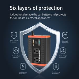 300w संशोधित साइन वेव सिंगल फेज कार पावर इन्वर्टर 12v 110v पोर्टेबल कन्वर्टर आउटडोर शिविर लैपटॉप फोन बिजली की आपूर्ति - Product Image 5