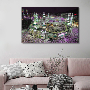 Mecca musulmana sacro edificio religioso inkjet slam pittura tela arte murale - Product Image 4