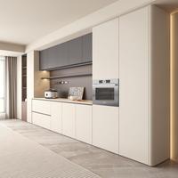Buffet mural sur mesure, fin et élégant, avec plusieurs tiroirs, pour petit appartement ou espace salle à manger
