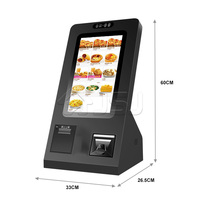 Kiosque de commande automatique de nourriture à écran tactile de 15,6 pouces personnalisé pour bureau, système d'exploitation Android/Windows/Linux JSJ86