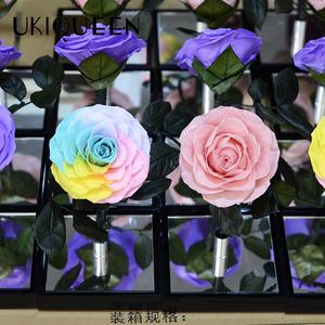 Forniture per fioristi vero fiore naturale specchio fioriera acrilica per sempre rose eterne conservate per regalo - Product Image 1