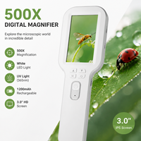 Dual Lens HD Magnifying Microscope Model V8 15mm Acrylic Lens 8 LED Light 1 Year Warranty Outdoor Handheld Tool Photography
