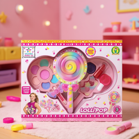 Ensemble de maquillage en plastique Valeria en forme de sucette, 27x21x6 cm, pour enfants de 3 ans et plus, jouet de beauté