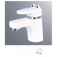 Robinet en céramique coloré pour enfants dessin animé grenouille chiot mignon évier bassin inter-plate-forme robinet d'eau chaude et froide