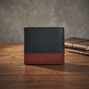 WRIZA Coffret Cadeau Homme en Cuir Véritable Premium Anti-RFID Grande Capacité |   Portefeuille, stylo et porte-clés à texture croco – Combo - Product Image 3