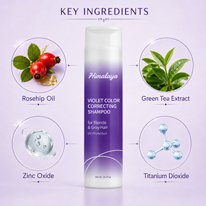Champú Morado de Marca Privada que Realza el Brillo y la Suavidad del <span class=keywords><strong>Cabello</strong></span>, con Antioxidantes de Larga Duración, Aceite de Rosa Mosqueta, Té Verde y Protección UV - Product Image 4