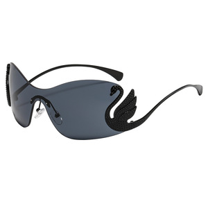 Lunettes de soleil Black Swan sans monture, élégantes, luxe léger, pour les vacances et de haute qualité, pour femmes en Europe et en Amérique - Product Image 5