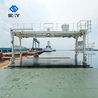 Grue de pont pour couvercles de hublot 10-25 tonnes, résistante à la corrosion, hydraulique, certifiée BV CCS DNV, du fabricant
