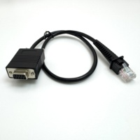 Câble réseau Ethernet RJ50 10P10C blindé personnalisé de 0,5 mètre, RS232 DB9 mâle vers RJ50