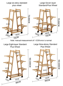 Présentoir à fleurs moderne et multifonctionnel écologique, support pour plantes <span class=keywords><strong>en</strong></span> <span class=keywords><strong>bambou</strong></span> pour jardin intérieur, balcon, usage domestique, étagère de présentation - Product Image 5