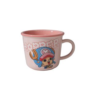 Taza de Cerámica de <span class=keywords><strong>One</strong></span> <span class=keywords><strong>Piece</strong></span>, Luffy, Zoro, Chopper, Taza de Café de Anime, Borde de Color en Contraste, Taza de Agua para el Hogar, Regalo para Niños - Product Image 5