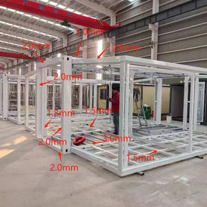 Maison en acier coloré à double <span class=keywords><strong>aile</strong></span>, boîte d'expansion, appartement avec salle de bain, motif de briques, application extérieure - Product Image 5