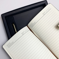 Ensemble cadeau de carnet de notes personnalisé, papeterie avec logo d'entreprise, carnet en cuir PU de luxe personnalisé et ensemble cadeau de stylo