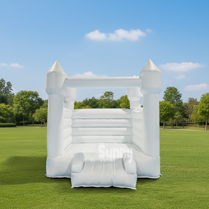 Château gonflable commercial personnalisé blanc pour mariage, château gonflable avec toboggan à <span class=keywords><strong>vendre</strong></span> - Product Image 1