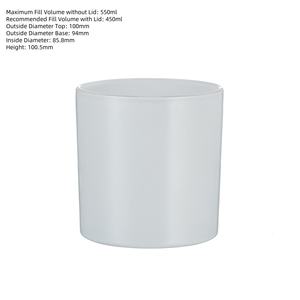 95ML 315ml 550mlClassico, tarro de vela blanco brillante, diseño clásico para velas elegantes, recipientes - Product Image 6