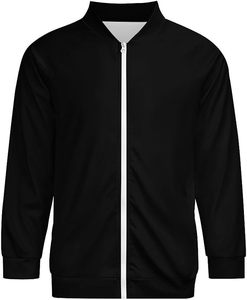 Custom Logo Winter Varsity Bomber <b>Jacket</b> Mens Windbreaker OEM Factory Sublimation Print Full Zip Casual <b>Lightweight</b> Cotton - Product Image 2