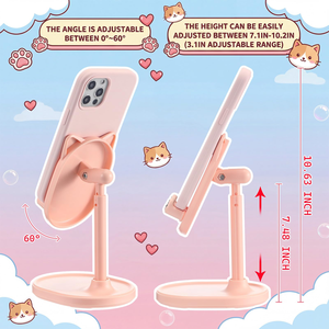 Soporte para Teléfono con Diseño de Gato Adorable, Altura Ajustable para una Visualización Multiángulo - Product Image 2