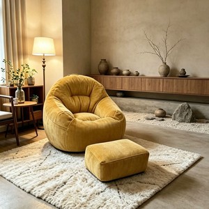 Sofá Puff, Sofá Reclinable Pequeño para Dormitorio, Asiento Creativo y Cómodo, Sofá de Ocio para Balcón y Apartamento - Product Image 3