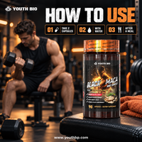 Extrait de racine de Maca noire en capsules 20:1 1000mg avec L-Arginine pour la vitalité et la résistance quotidiennes des hommes actifs (Marque Blanche)