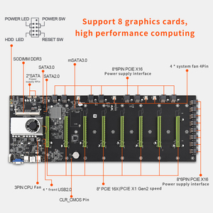 La CPU della scheda madre BTC-D37 Riserless della scheda madre ha messo 8 memoria integrata della scanalatura <span class=keywords><strong>DDR3</strong></span> dell'interfaccia di VGA consumo energetico basso - Product Image 3