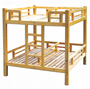Cama Infantil de Madera Maciza de Dos Niveles para Dormitorio o Uso Escolar en Guarderías/Jardines de Infancia - Product Image 5