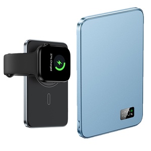 Sạc dự phòng mini siêu nhỏ gọn <span class=keywords><strong>3</strong></span> trong <span class=keywords><strong>1</strong></span>, dung lượng 5000mAh, tích hợp màn hình LED, sạc không dây nhanh bằng nam châm - Product Image 3