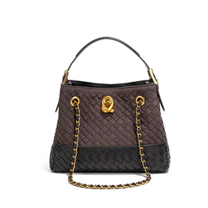 Bolso Tote de PU con Cadena Tejida, Estilo Retro, Gran Capacidad, para Llevar Bajo el Brazo, al Hombro o Cruzado, para <span class=keywords><strong>Mujer</strong></span>, Novedad 2025 - Product Image 1