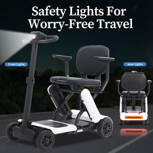 Scooter de mobilité pliable pour <span class=keywords><strong>personnes</strong></span> <span class=keywords><strong>âgées</strong></span> à 4 roues, léger, avec cadre en alliage d'aluminium - Compagnon de voyage portable - Product Image 6