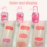 Offre Spéciale : Coffret Magique Mini Valise de Maquillage pour les Lèvres – Ensemble 6 Pièces Rouge à Lèvres et Gloss avec Pendentif – Hydratant, Longue Tenue, Kit Cadeau Adorable