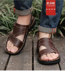 <span class=keywords><strong>Sandali</strong></span> OEM da <span class=keywords><strong>uomo</strong></span> <span class=keywords><strong>in</strong></span> <span class=keywords><strong>vera</strong></span> <span class=keywords><strong>pelle</strong></span>, di buona qualità, con tomaia <span class=keywords><strong>in</strong></span> morbida <span class=keywords><strong>pelle</strong></span> bovina, due modi di indossare, traspiranti, comodi, scarpe casual da esterno. - Product Image 6