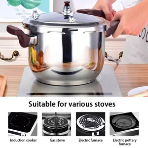 Nouvelle arrivée 6L ustensiles de cuisine casseroles cuisinière à gaz en acier inoxydable autocuiseur à haute pression avec vapeur - Product Image 6