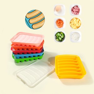 Molde de silicona para salchichas con 6 cavidades, molde para hot dogs, recipiente para hot dogs caseros, logotipo personalizado, MOQ bajo - Product Image 1