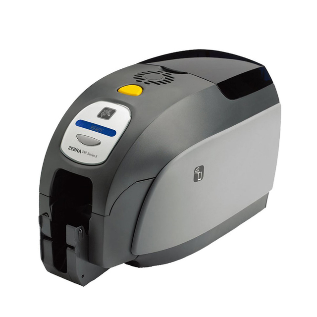 Original Zebra ZXP Series 3C Card Printer Machine Dye-Sublimation Thermal Transfer Direct to Pvc Card with ID Transfer Ribbon