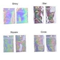 Bolsa de Aluminio con Cierre Hermético, Bolsa Plateada con Cierre Láser y Ventana Transparente para Perlas