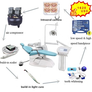 Italy Safety M8 Foshan 2022 Top Mounted <strong>Simulator</strong> <strong>Dental</strong> <strong>Unit</strong> Chair with Promotion air Compressor - Product Image 2