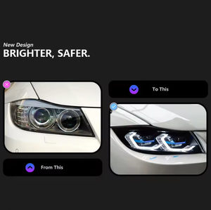 Nuevo Kit de Conversión de Faros LED y Sistema DRL para Serie 3 E90 2005-2012 Touring, 12V 6000K, Plug & Play - Product Image 5