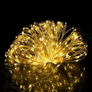 W2B VidaXL luci a Led a energia solare caldo filo di rame bianco 49,2ft IP44 per applicazioni da giardino - Product Image 2