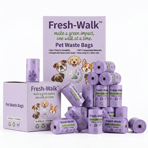Sacs à déjections canines biodégradables avec distributeur, haute résistance, 270 unités, écologiques, vente en gros - Product Image 3