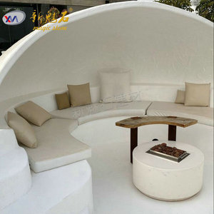 Nuevos Materiales de Construcción de Piedra, Banco de Piedra para Exteriores, Blanco Gris, Personalizable, Impermeable, Banco de Patio Duradero - Product Image 2