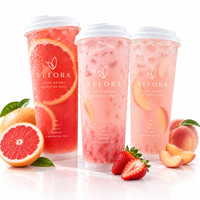 Gobelets à café en plastique PP rigide jetables écologiques de 16 oz avec couvercles en dôme pour les boissons et le thé à bulles Boba, avec logo personnalisé