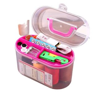 Kit de costura doméstico multifuncional portátil, juego de hilo de aguja de poliéster pequeño para reparación y caja de hilo de aguja de coser a mano - Product Image 1