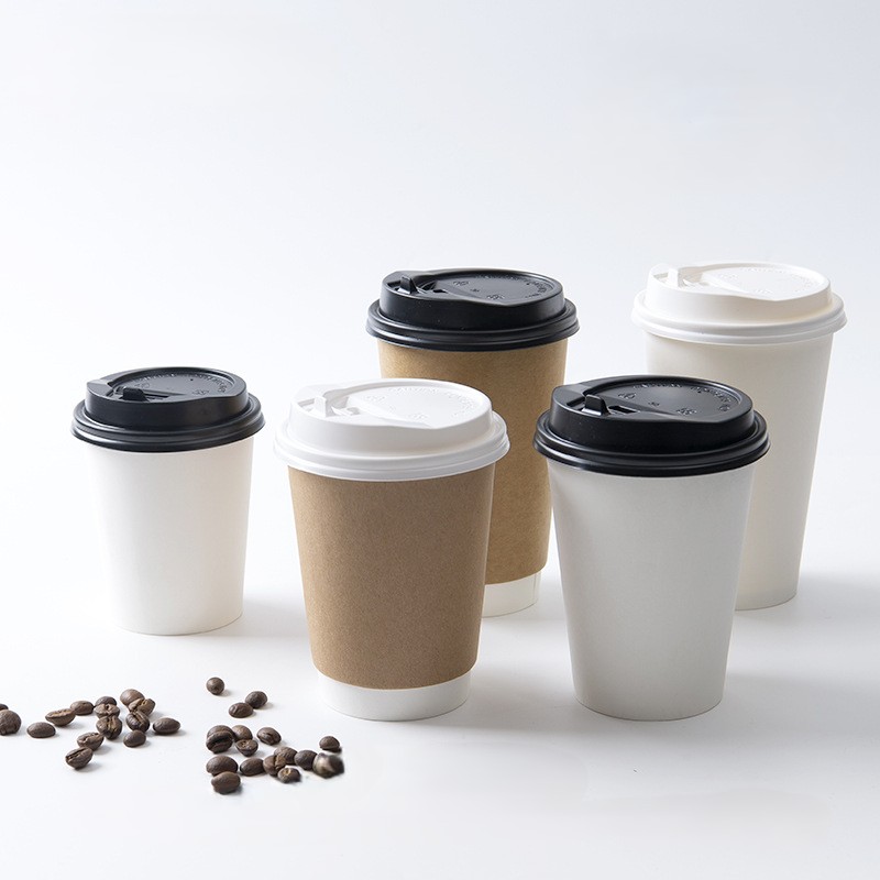 Whole Sale Custom Take Away Disposable Drinking Paper Cup Custom Printed Coffee Paper Cups for Juice Packaging Container