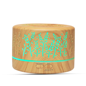 Diffuseur d'aromathérapie en forme d'épi de blé de 700 ml avec minuterie, humidificateur ultrasonique à huile essentielle de 6 W pour usage domestique et hôtelier - Product Image 1