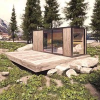 Conception de maison en bois préfabriquée pour le Kenya, appartements chinois, maisons préfabriquées économiques à 2 chambres en kit, vente en Amérique du Sud, toilettes incluses