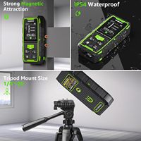 Télémètre laser numérique de précision Huepar BLM-100G vert bilatéral 200m avec conversion d'unités, outil de mesure laser rechargeable