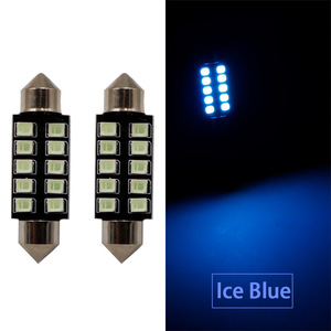 Lampe de lecture LED pour voiture, éclairage intérieur, éclairage de cabine, double extrémité 2835 C5W 31mm 36mm C5W bleu glace - Product Image 4