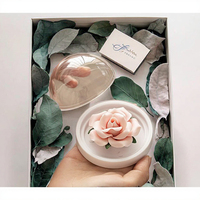 Porte-encens en céramique fait main en forme de rose, ornement d'aromathérapie, 7,9 cm, décoration de table pour bureau, maison, cadeau d'anniversaire