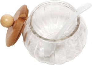 Durable Customized Bamboo Kitchen <b>Spice</b> Rack Organizer and Glass <b>Spice</b> <b>Jars</b> Condiment Pot - Product Image 5