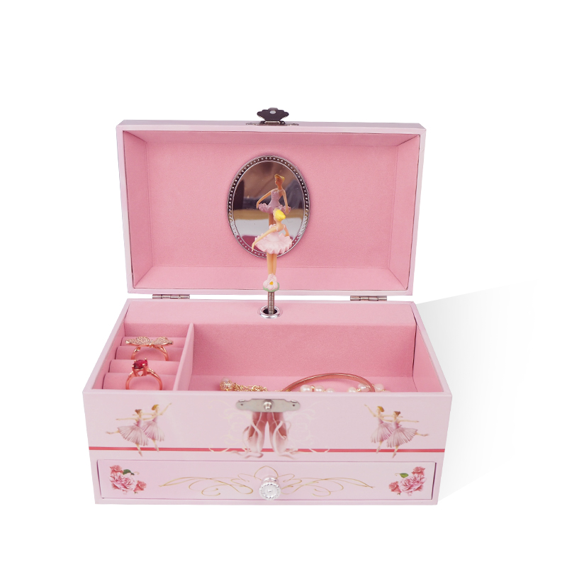 Музыкальная шкатулка для танцев балерины Ever Bright, деревянная музыкальная шкатулка с ручкой