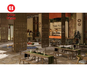 Wholesale Custom Restaurant Furniture Display Counter with <b>LED</b> <b>Lighting</b> Modern Restaurant Showcases Interior Design - Product Image 5